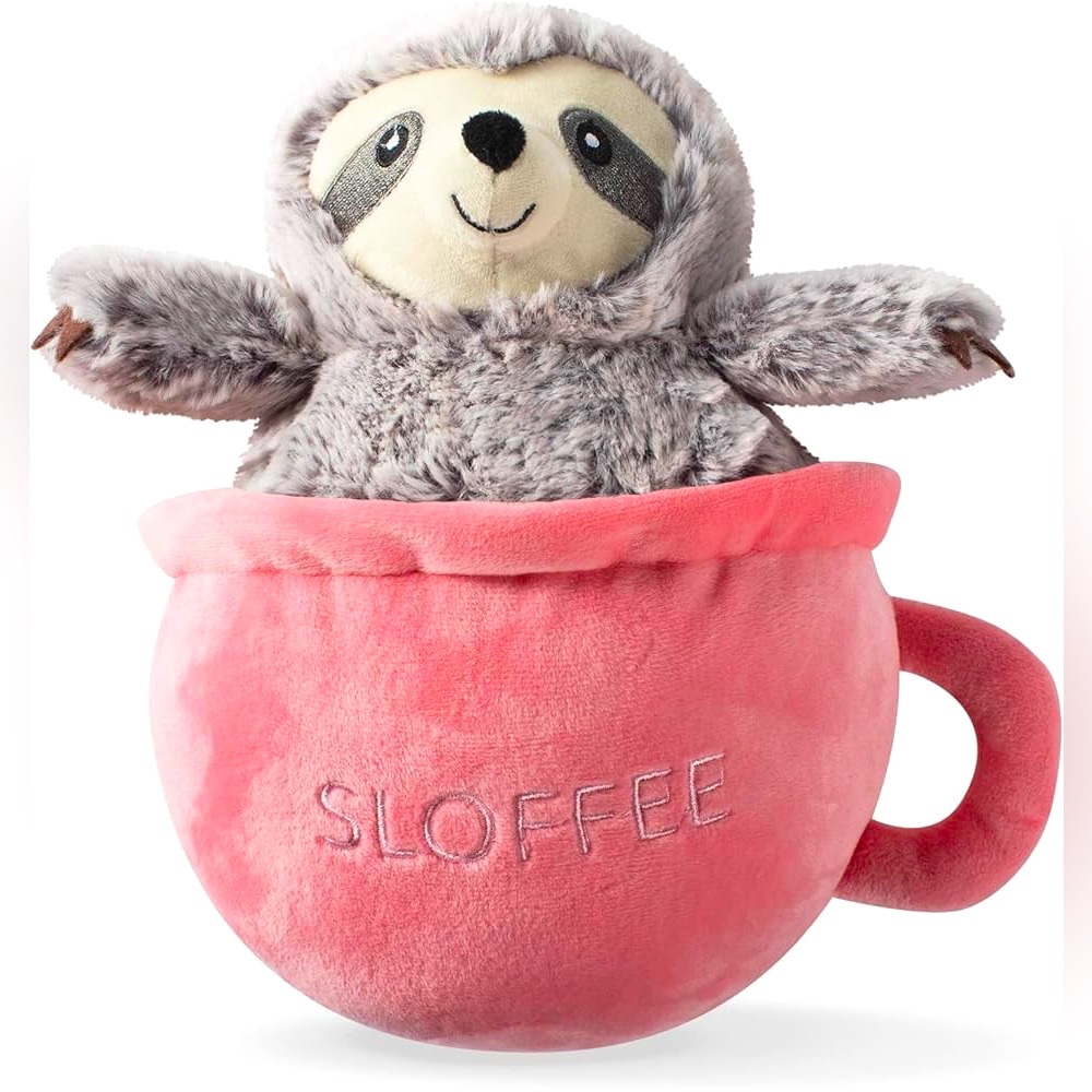 Fringe Studio Slow' Down for Summer Sloth Pet Toy, Sloffee. Toy has a very